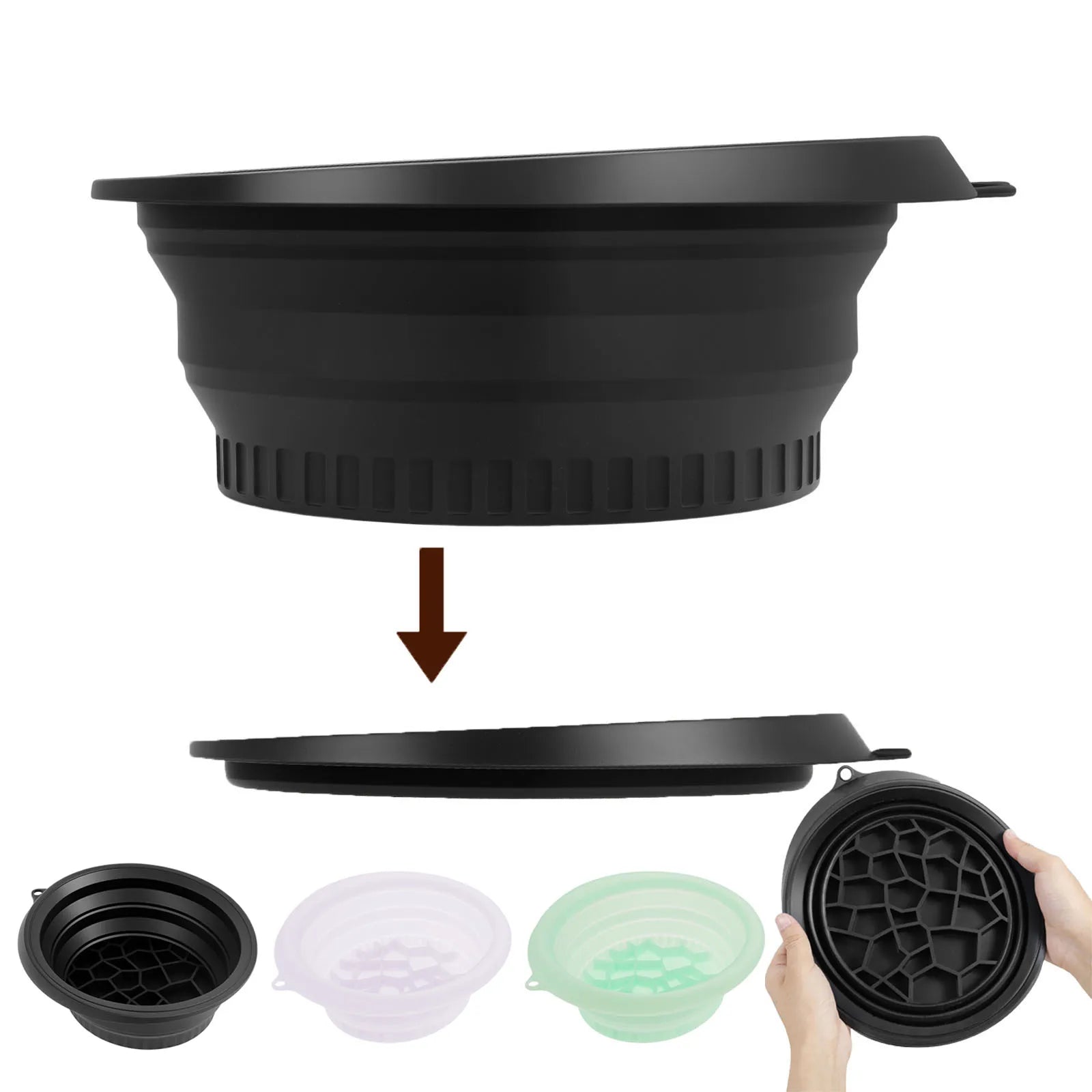 Silicone Face Ice Bath Tray Portable Collapsible Wash Basin Cold Therapy for Facial Puffiness Travel Beauty Bowl Facial Tool