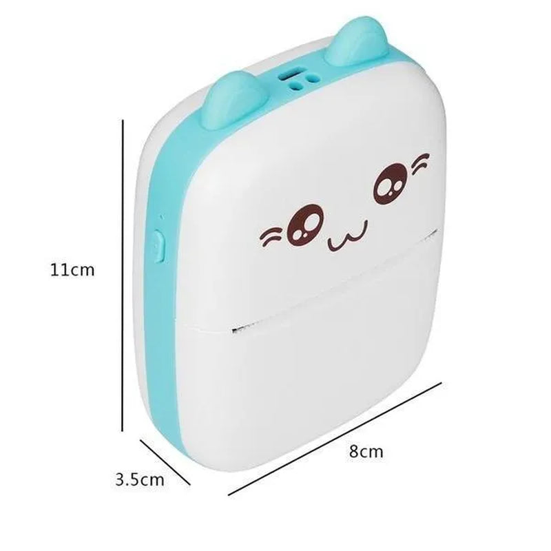 Portable Mini Label Printer Bluetooth Pocket Mini Thermal Printer with Printing Paper Wireless Smart Mini Printer for Mobile Phone IOS Android Inkless Printer for Photo Picture