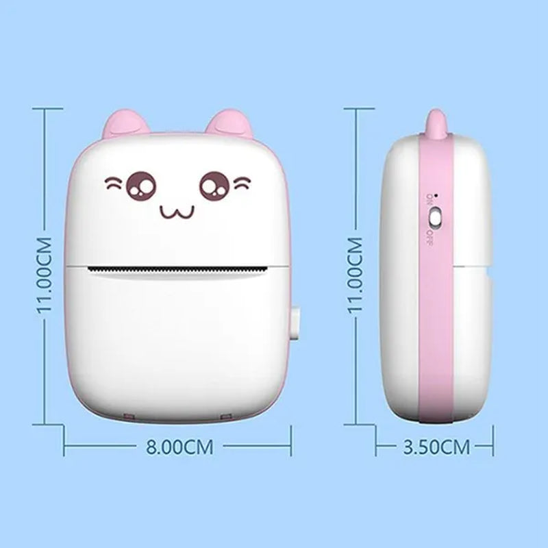 Portable Mini Label Printer Bluetooth Pocket Mini Thermal Printer with Printing Paper Wireless Smart Mini Printer for Mobile Phone IOS Android Inkless Printer for Photo Picture