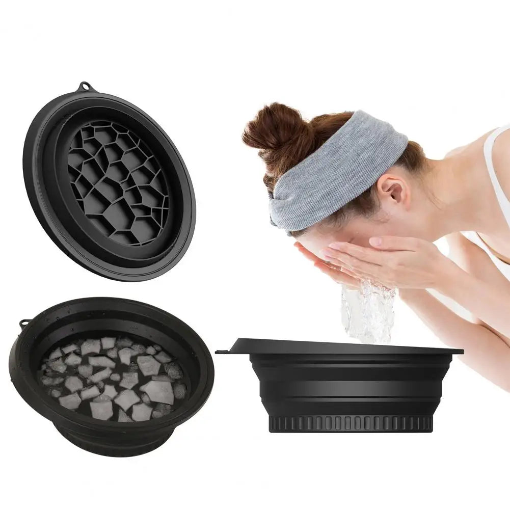 Folding Basin Silicone Facial Ice Bath Bowl Collapsible Silicone Ice Bath Bowl Efficient Washing Basin Silicone Ice Bath Bowl